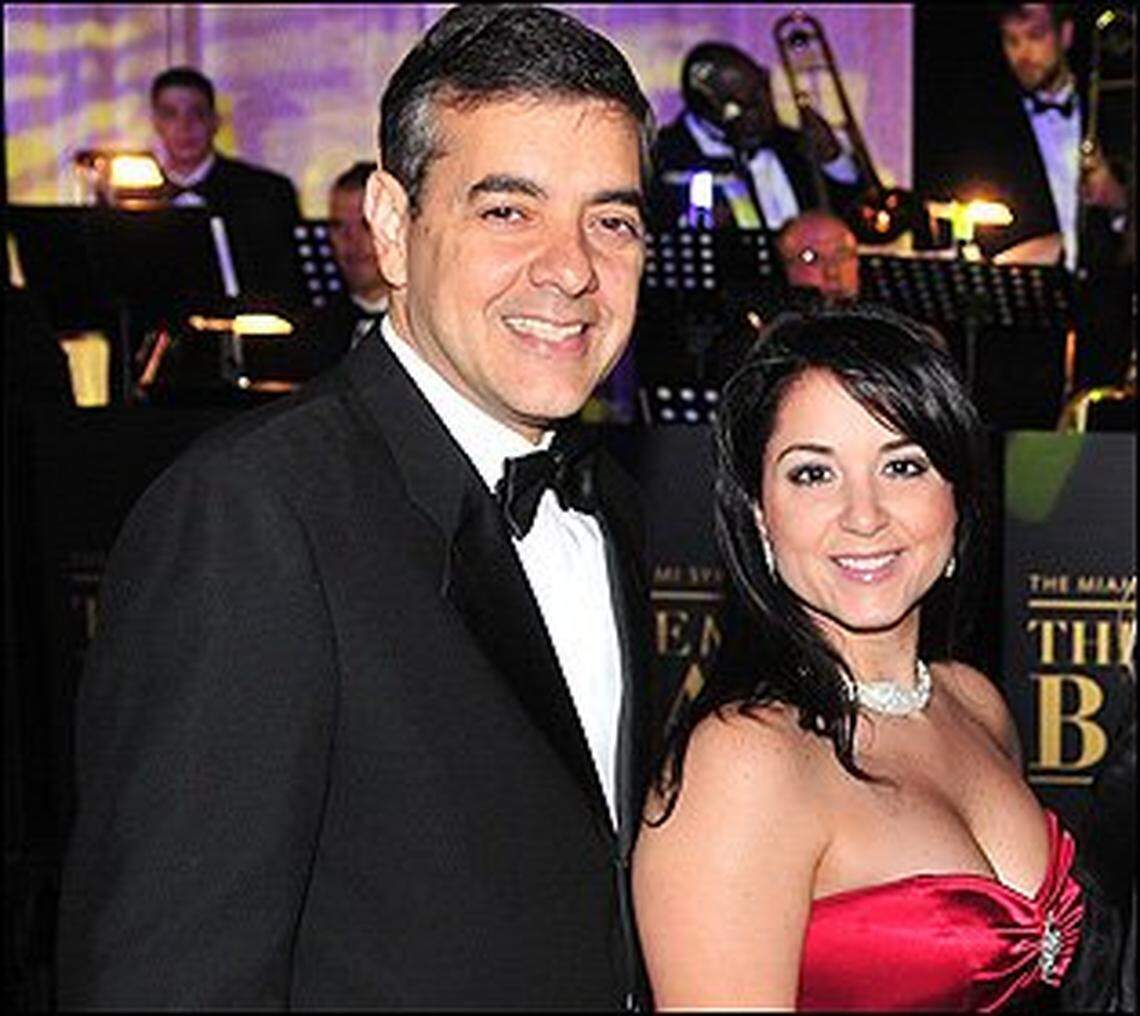 David Rivera with Esther Nuhfer in this undated photo.