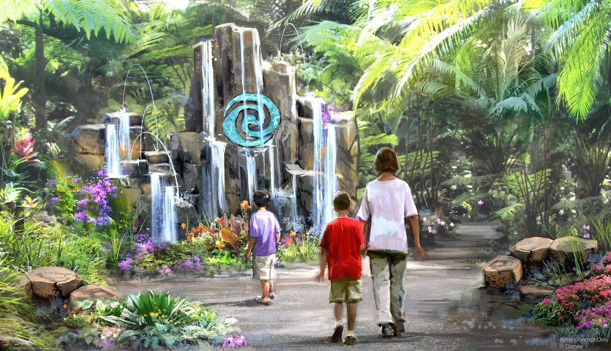 Journey of Water, Inspired by “Moana” at Epcot will be the first attraction inspired by the hit Walt Disney Animation Studios film. This lush exploration trail will invite guests to meet and play with magical, living water.