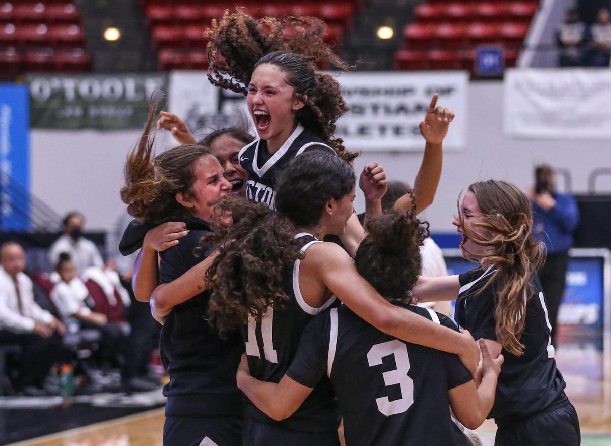 Miami Christian defeats Faith Christian in the Class 2A girls basketball state championship game at the RP Funding Center in Lakeland on Saturday, February 26, 2022.