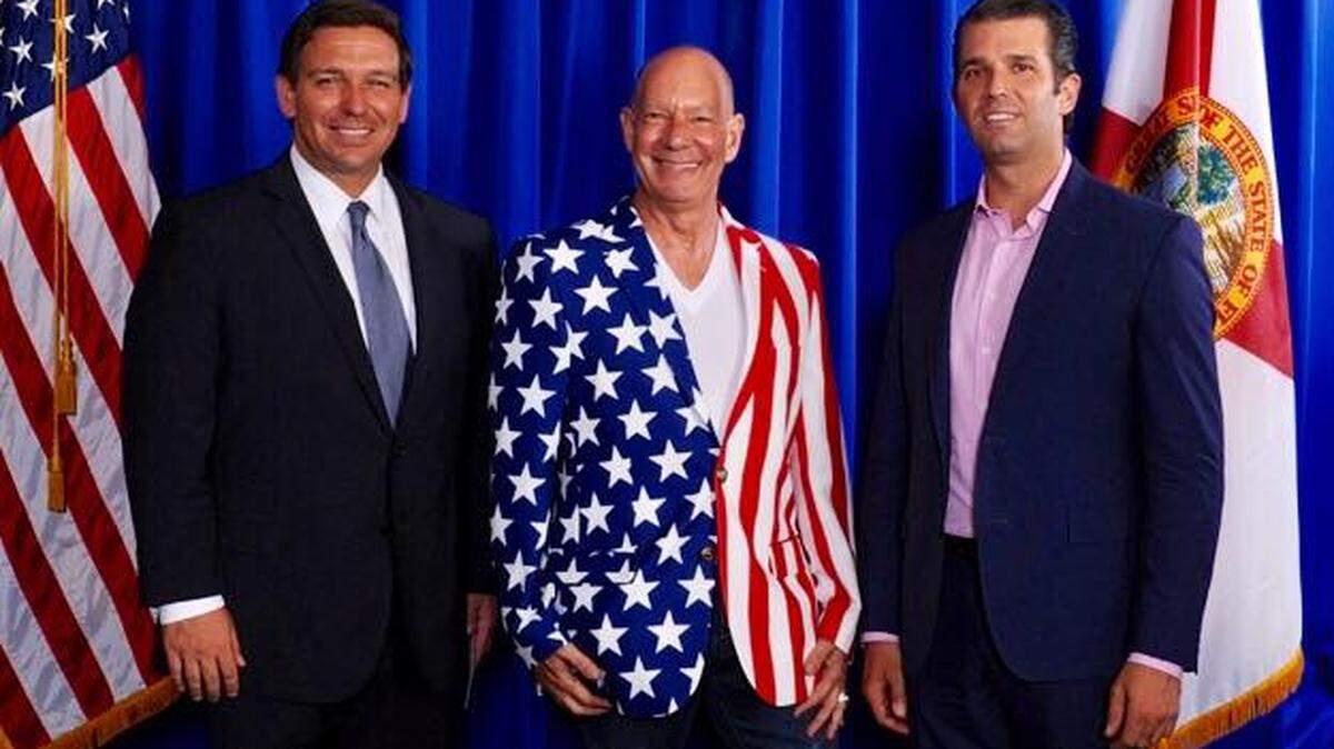 Steven Alembik with Gov. Ron DeSantis and Donald Trump Jr.