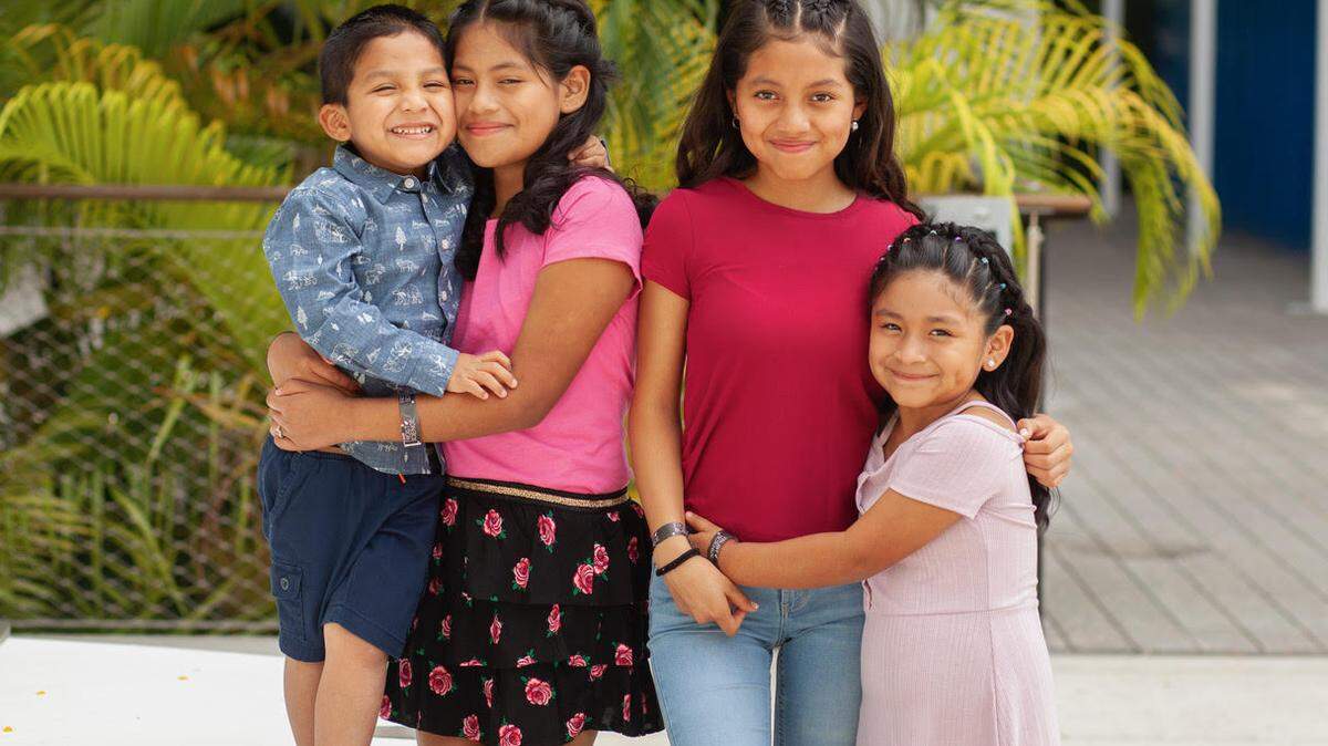 Isaac, 4; Silvana, 9; Jessica, 12; and Josephina, 6, enjoyed a day of fun at the Phillip and Patricia Frost Museum of Science and had their photos taken for the web-based Miami Heart Gallery. The siblings are among the Miami-Dade foster children waiting to be adopted.