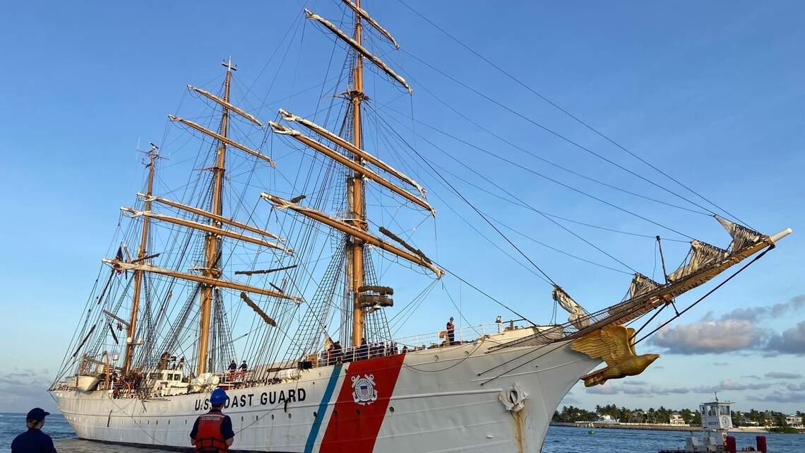 What’s the story behind this ‘tall ship’ with 23 sails? Take a look during a Key West stop