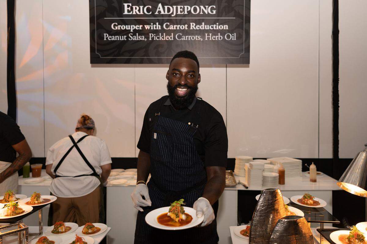Eric Adjepong, here at last year’s event, joins co-host Alex Guarnaschelli for the Alex vs. Miami showdown at the 2025 South Beach Wine and Food Festival.
