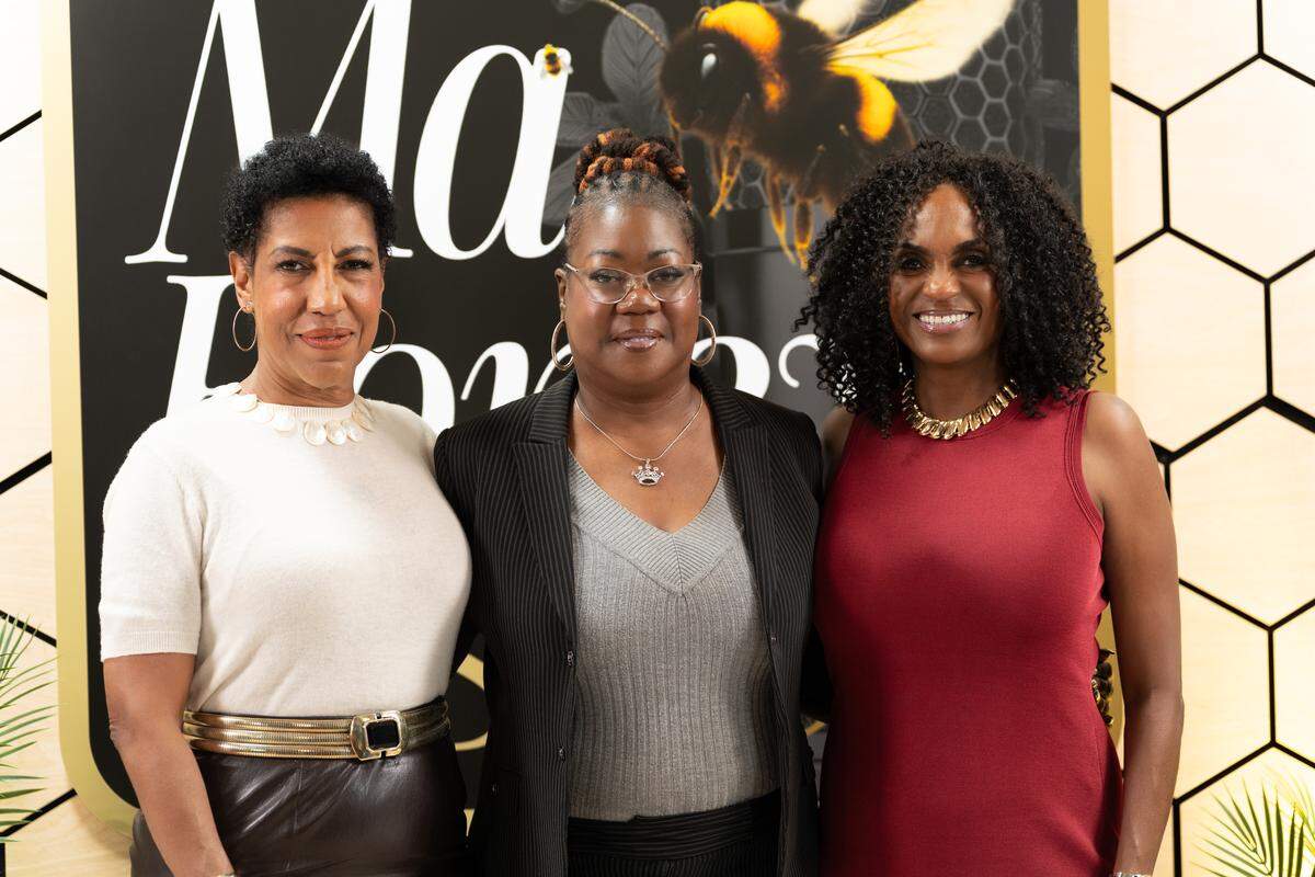 One United Bank president Teri Williams (left) and Circle of One Marketing CEO Suzan McDowell host a new podcast Who’s Your Ma Honey? that uncovers the hidden presence of undeserved shame and how people overcame it. Pictured here is Williams and McDowell with guest and activist Sybrina Fulton.