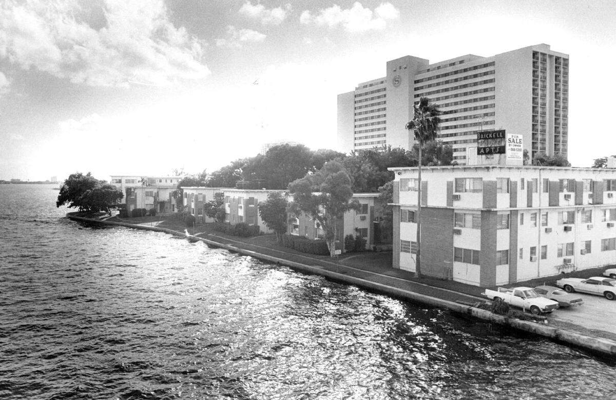 Brickell Point at the mouth of the Miami River.