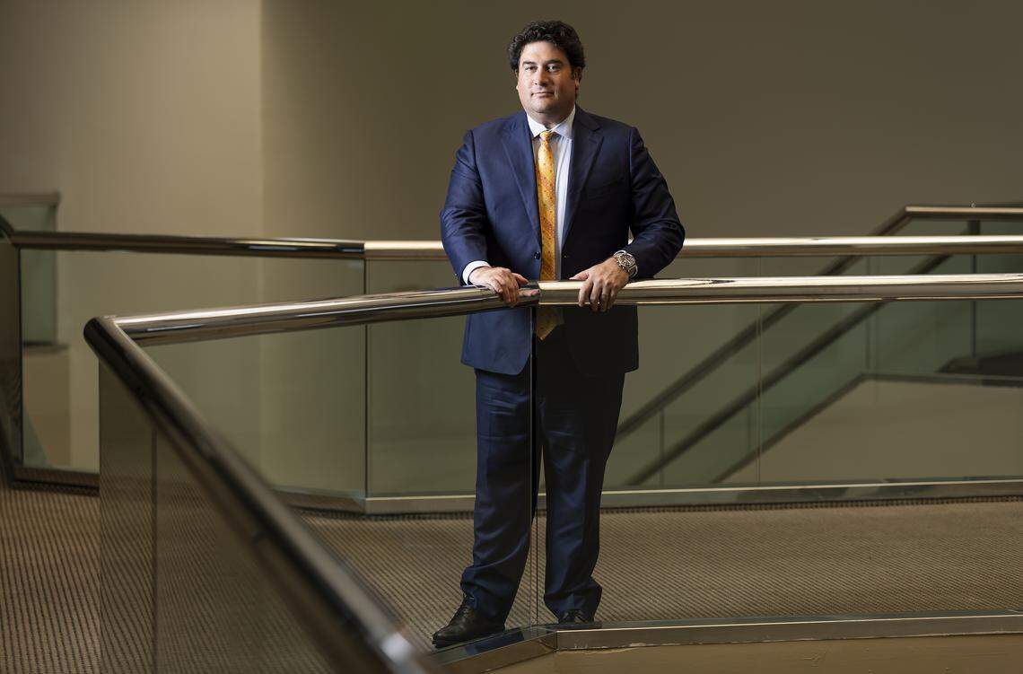 Attorney Todd Baker is photographed at his office in Plantation, Florida. Baker said too much of the burden to pay for life-saving measures along the Brightline corridor has fallen to the public.