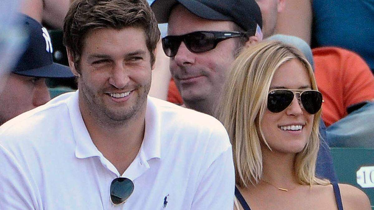 In this July 2, 2011, file photo, Chicago Bears quarterback Jay Cutler, left, and his wife Kristin Cavallari watch the Chicago Cubs play the Chicago White Sox during an interleague baseball game in Chicago. Reality TV star Cavallari and former Chicago Bears quarterback Cutler are getting divorced. Cavallari announced Sunday, April 26, 2020, in an Instagram post that the couple are breaking up after after seven years of marriage and a decade together.