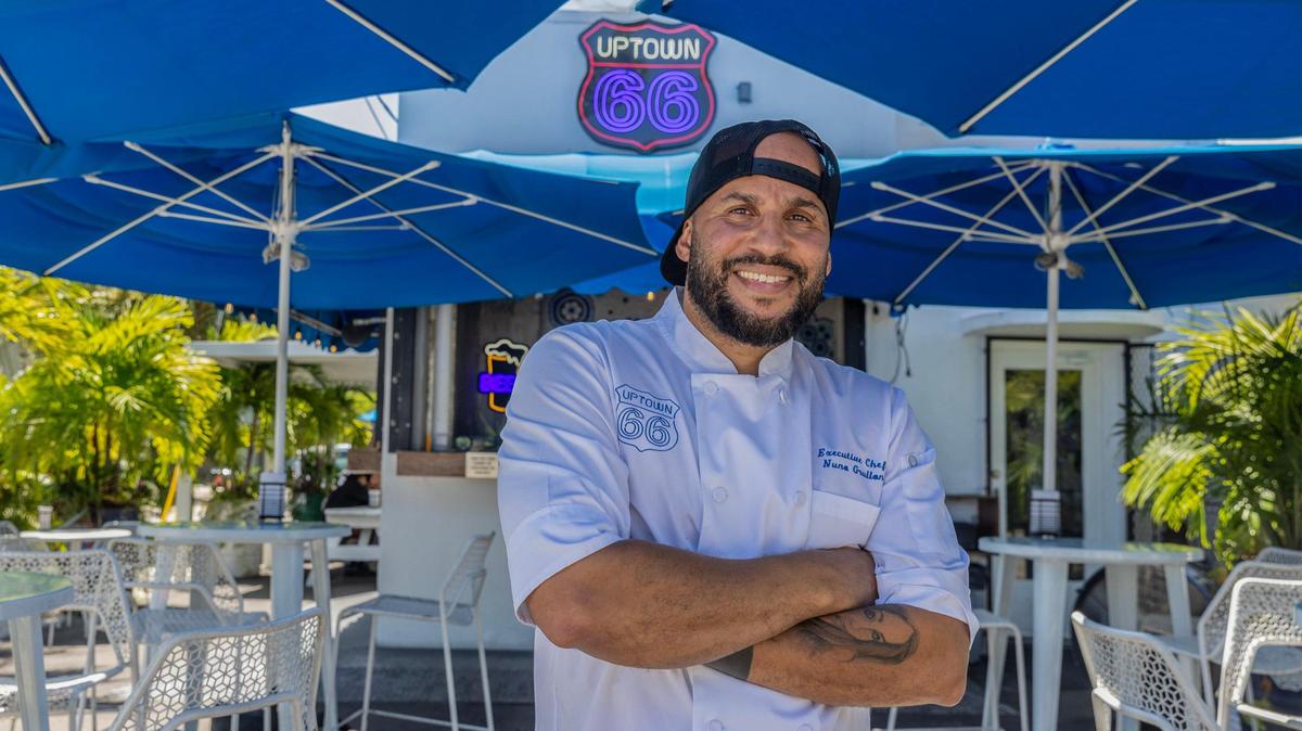 Chef andowner Nuno Grullon at his restaurant Uptown 66 in Miami’s Mimo neighborhood. His birria taco won the competition for best taco in the country on “Good Morning America.”