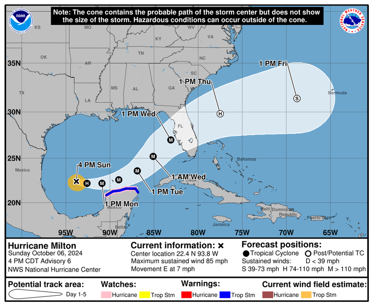 Hurricane Milton is now expected to hit Category 4 in the open Gulf of Mexico before weakening down to a Category 3 ahead of landfall.