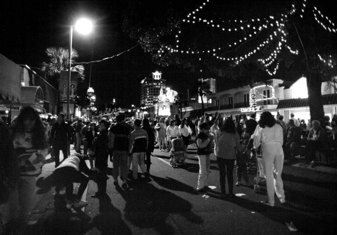 Festival goers fill the streets of Las Olas Boulevard for the annual Christmas on Las Olas celebration.