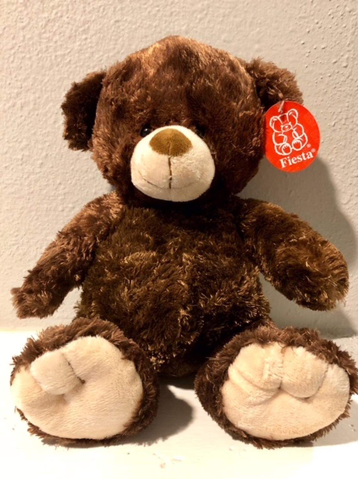 One of the 3,500 teddy bears given to children displaced and traumatized by the earthquake in Haiti.