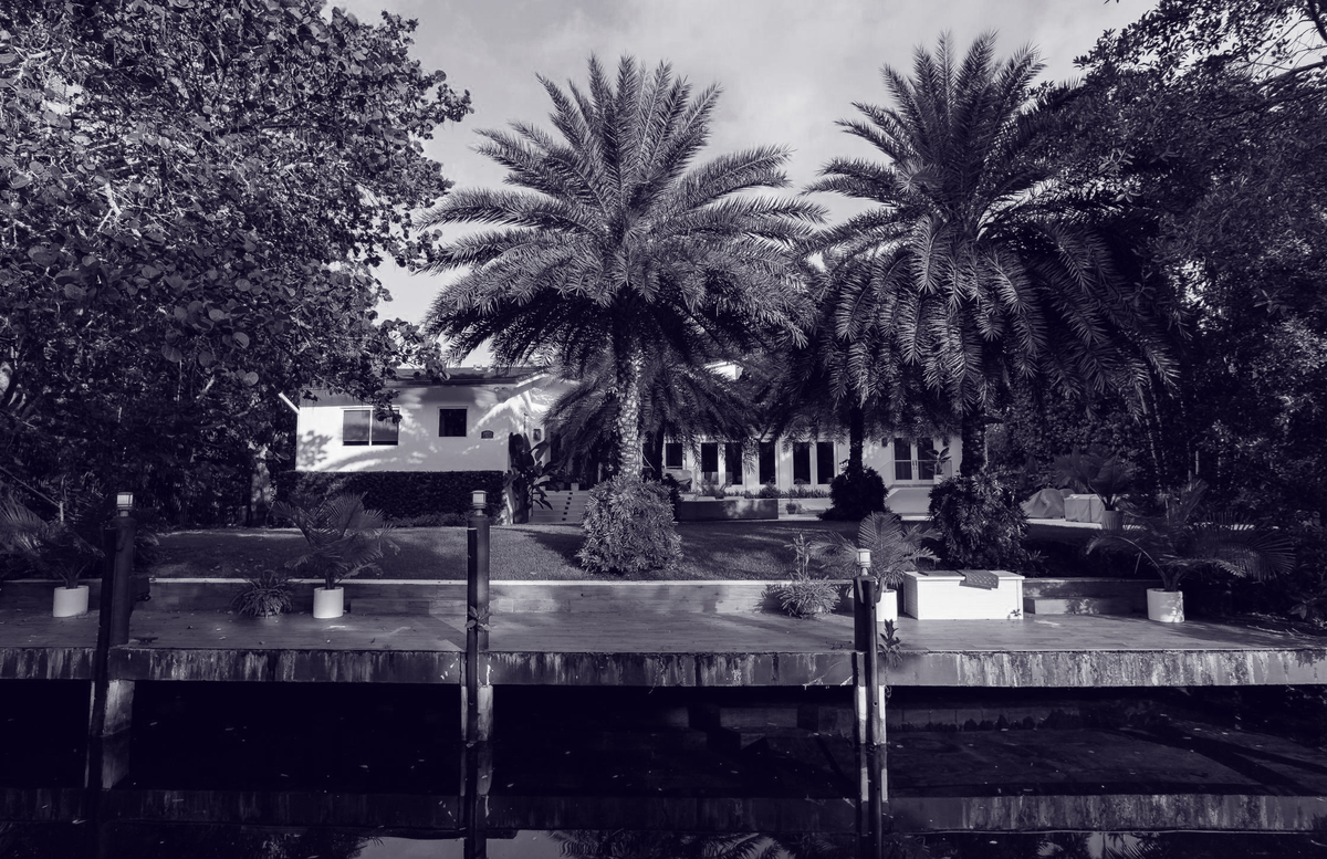 A view from the canal behind developer Rishi Kapoor’s home, on Monday, Aug. 14, 2023, in Coral Gables, Fla.