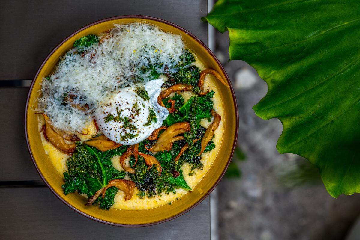 Wild mushroom Southern polenta at Rosie’s