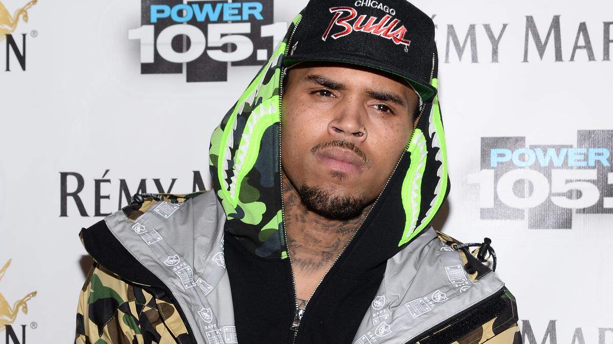 Singer Chris Brown attends the Power 105.1's Powerhouse 2014 at Barclays Center In the New York borough of Brooklyn, NY,  on October 30, 2014.(Photo by Anthony Behar/Sipa USA) 