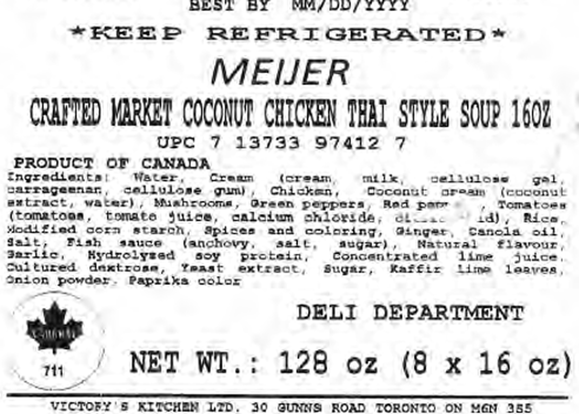 Meijer Crafted Market Coconut Chicken Thai Style Soup