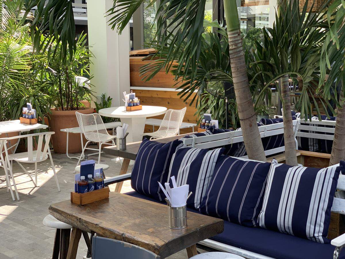 Outdoor seating at Bartaco (there’s indoor seating, too)..