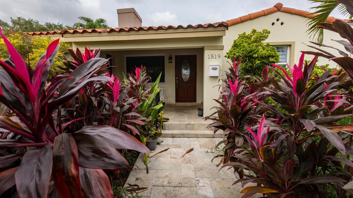 Miami, Florida, November 14, 2023 - Home owned by suspended Miami Commissioner Alex Diaz de la Portilla. The home is being sold in a foreclosure auction Wednesday morning. 1519 SW 19th street, Miami, FL 33145