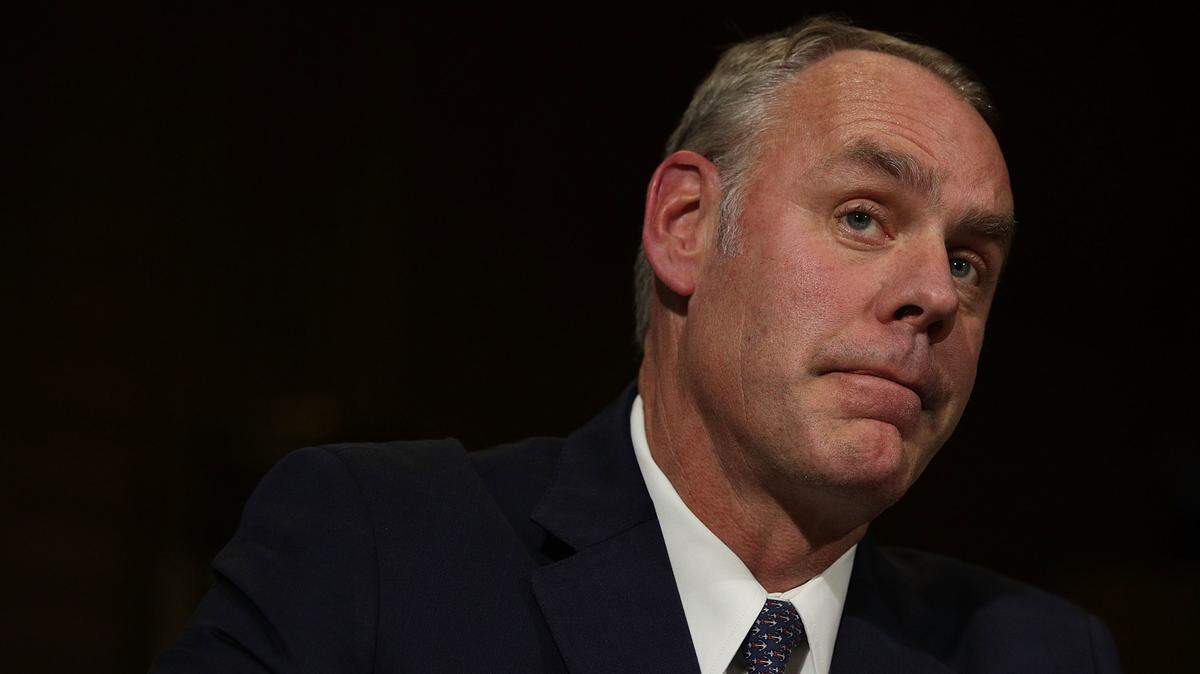 Interior Secretary Ryan Zinke at his confirmation hearing last year.