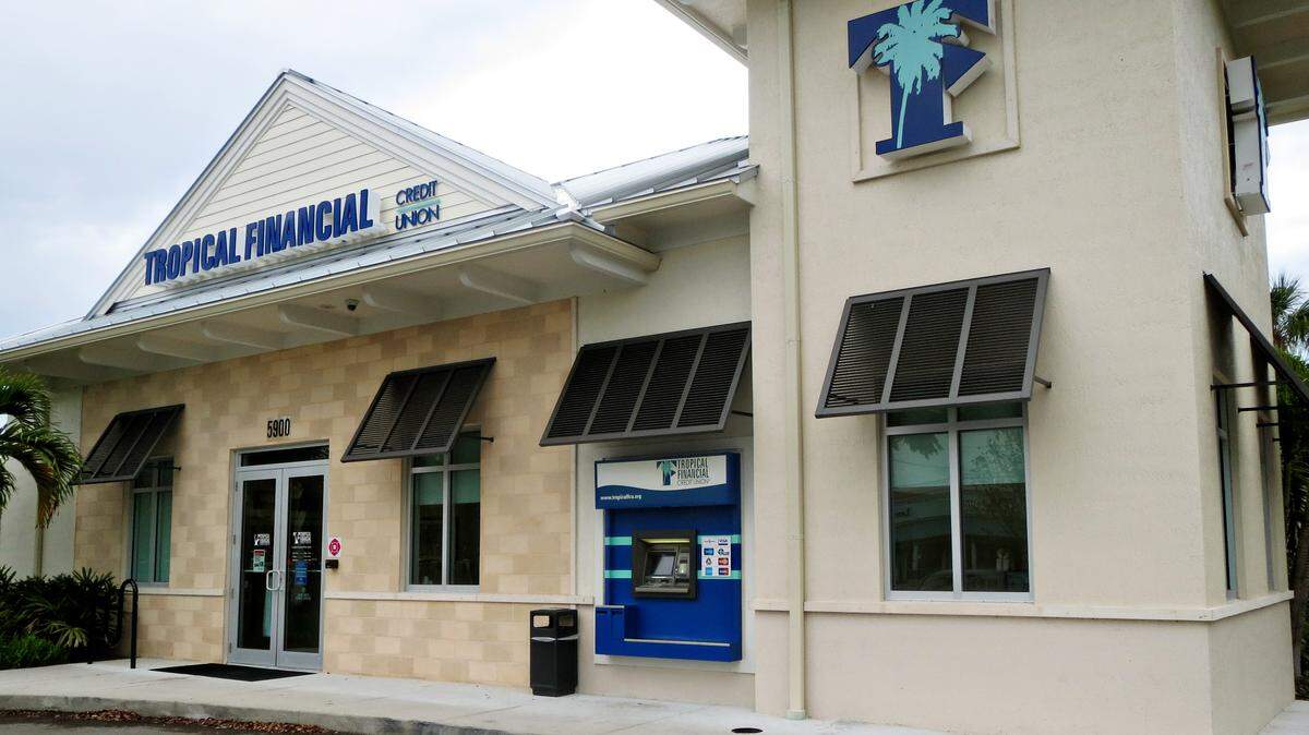 The Fort Lauderdale branch of Tropical Financial Credit Union is pictured above. It is one of nine locations the company has in South Florida.