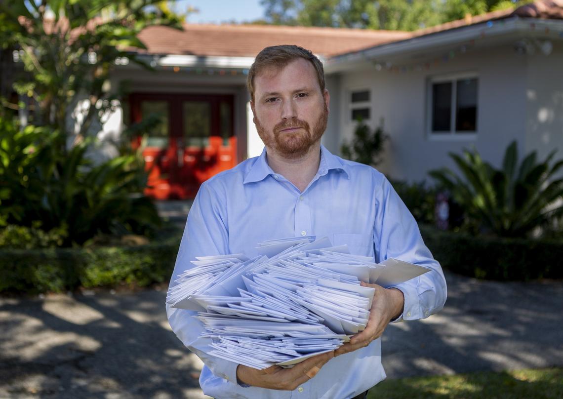 Daniel Martinez has been mailing letters to his neighbors asking them to sign a petition after the City of Coral Gables denied his solar panel permits. Martinez says his permit was denied because the city does not like how they look.