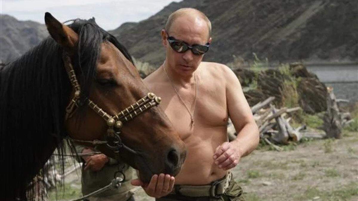 In 2009, Russian President Vladimir Putin posed shirtless with his horse.