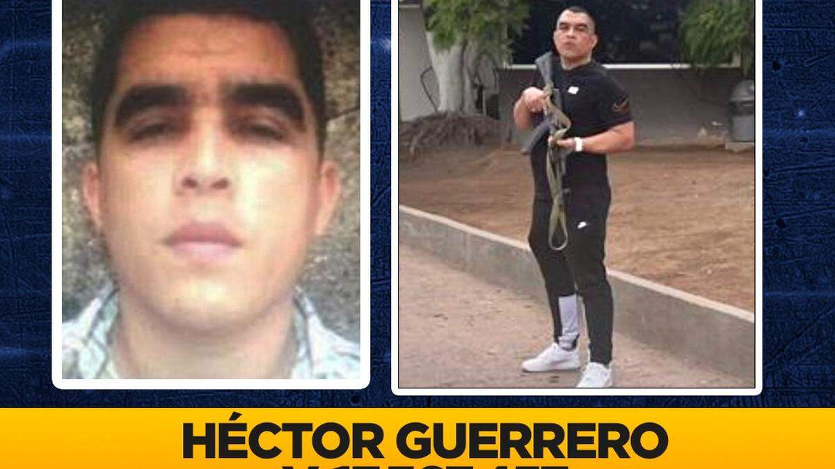 A wanted poster for Niño Guerrero, named by Venezuelan authorities as Tren de Aragua’s leader.