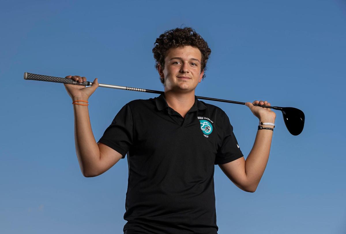Brett Moore, Archbishop McCarthy High School, Golf. All-Broward players photographed at Brian Piccolo Sports Park on Tuesday, Dec. 13, 2022, in Cooper City, Fla.