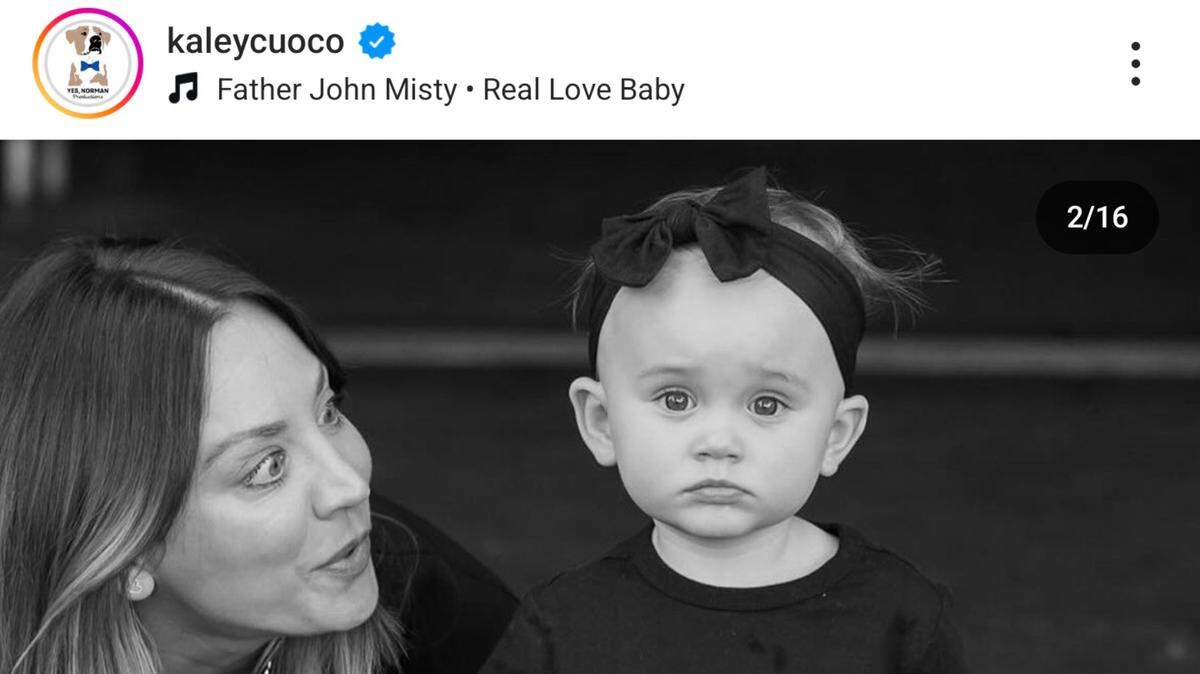 kaley cuoco with daughter matilda