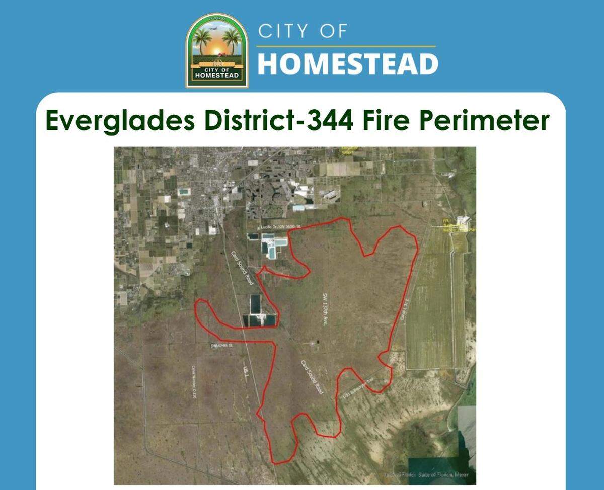 This map shows the extent of the 344 wildfire, which had burned more than 25,000 acres as of Friday afternoon on March 21, 2025.