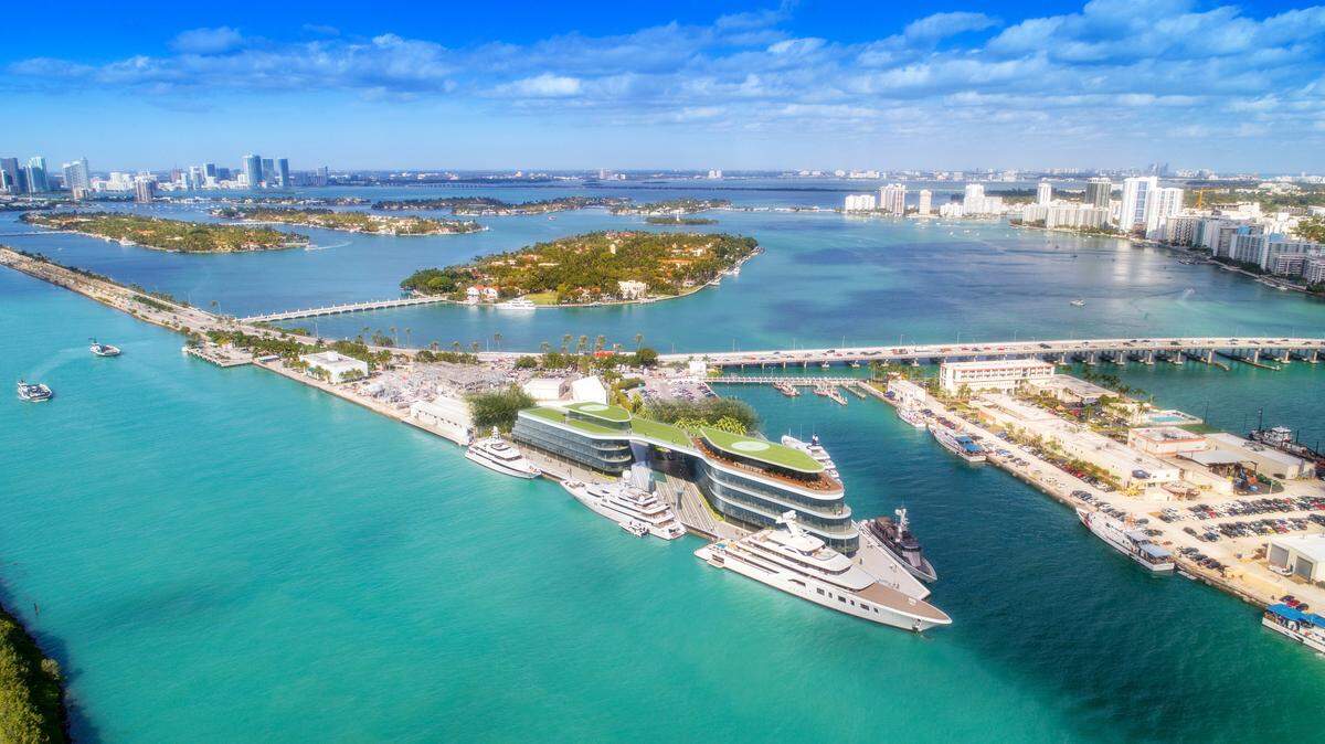 The Related Group proposes a four-story office project on Terminal Island at 120 MacArthur Causeway. A rendering of the project is pictured above.