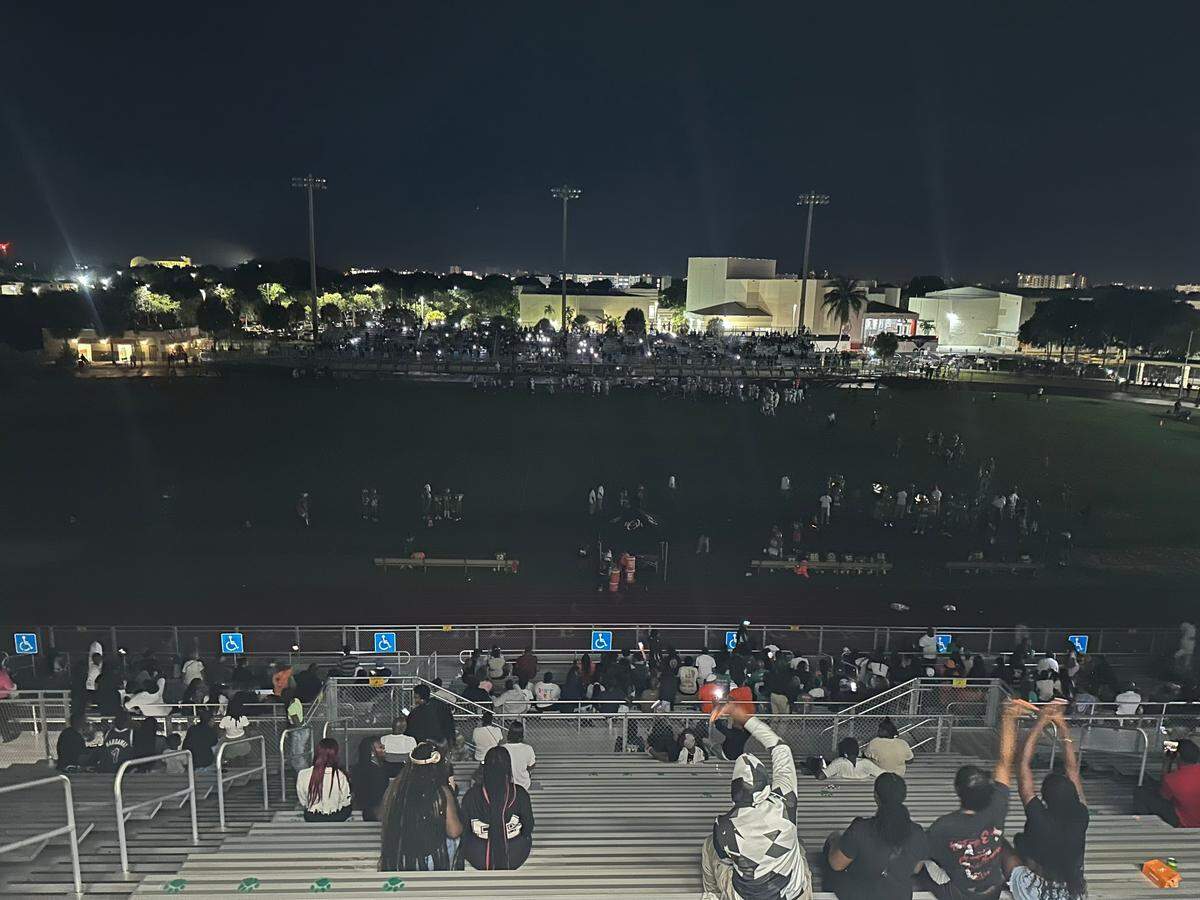 The lights went out at Blanche Ely during the second half of the Tigers’ game against Delray Beach Atlantic.