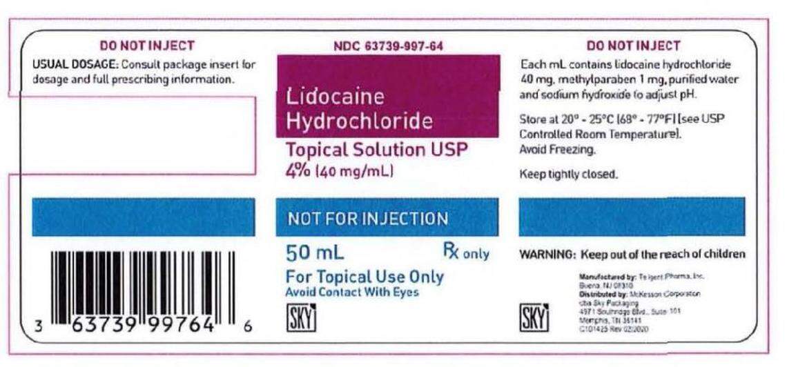 The label of the most recently recalled lidocaine
