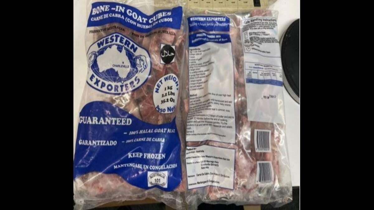 Cubos de cabra con hueso de Western Exporters USDA.