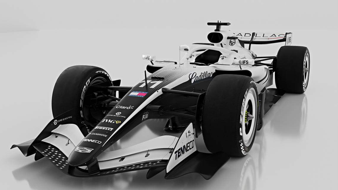 The Cadillac Formula 1 Team Miami Special Livery for the Crypto.com Miami Grand Prix.