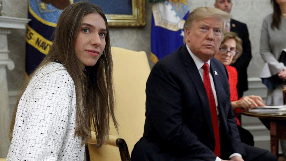 President Trump meets with Fabiana Rosales, wife of Venezuelan opposition leader Juan Guaidó, in the Oval Office in March.