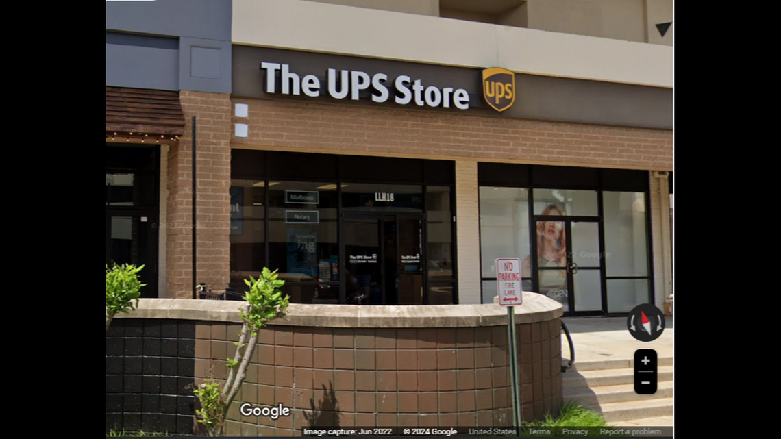 The 26-year-old suspect was working at this UPS store in Gaithersburg, Maryland, when investigators closed for an arrest, police said.