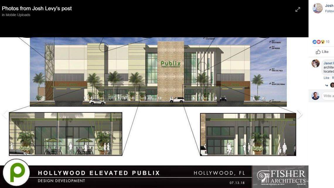 Hollywood Mayor Josh Levy posted this image of a proposed waterfront Publix on 3100 S. Ocean Drive to his Facebook page on Nov. 15, 2018.