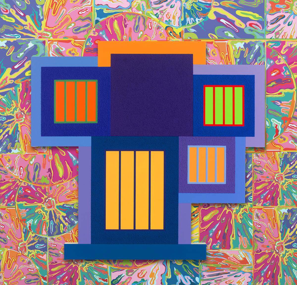 “Babylon,” by Peter Halley, is on display at NSU Art Museum Fort Lauderdale through Jan. 12, 2025.
