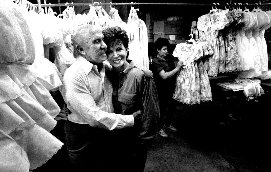 Bernie and Doree Selevan at their Dorissa their children's clothing manufacturing plant.