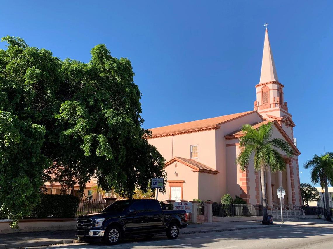 The Shenandoah Presbyterian Church on Southwest Eighth Street in Little Havana shown before demolition began.