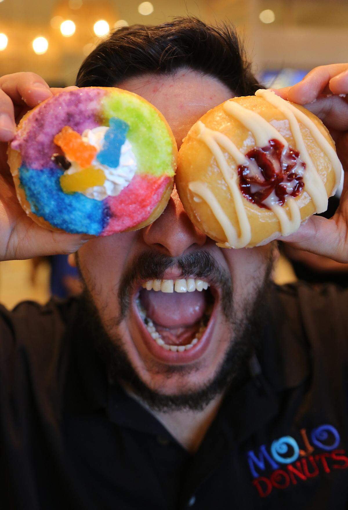 Mike Romeu is crazy about doughnuts, and as an investor he plans on teaming up his crafted ice cream with Mojo Donuts  - one of Hard Rock Stadium’s new food vendors, showcased during a sneak peek event on Tuesday, Aug. 7, 2018.
