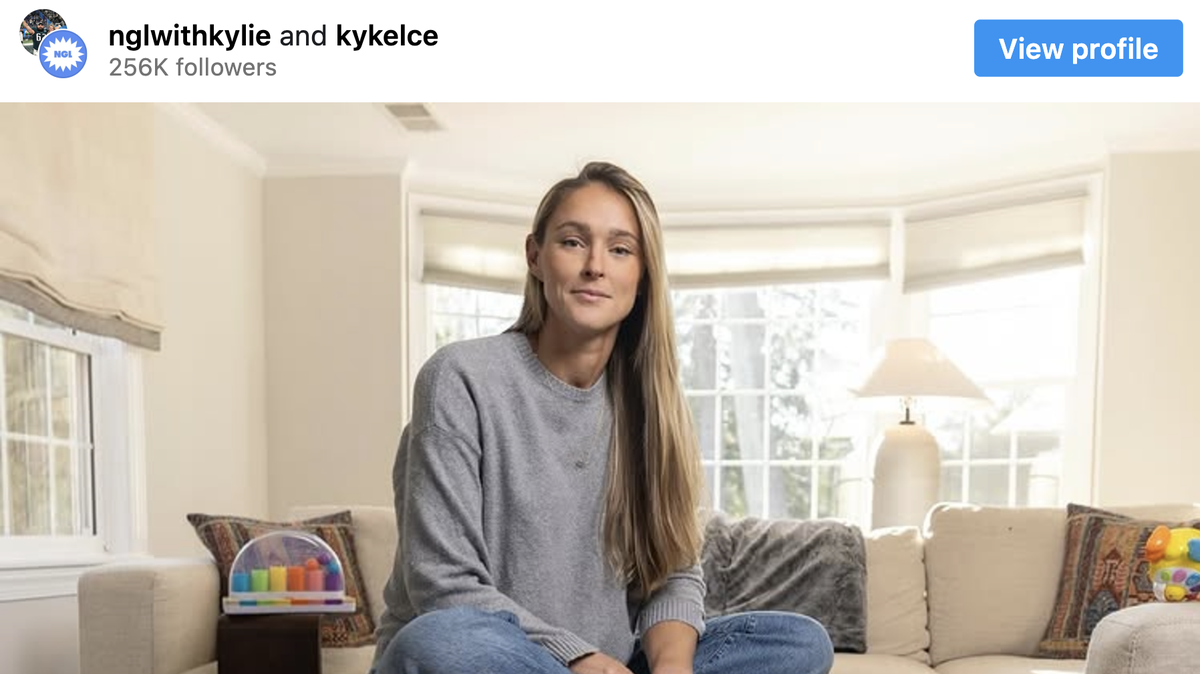 Kylie Kelce introduces her new podcast.