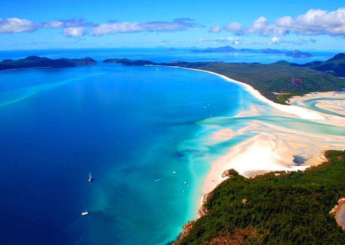 Whitehaven Beach on Whitsunday Island, Australia, was voted the No. 1 beach in the world.