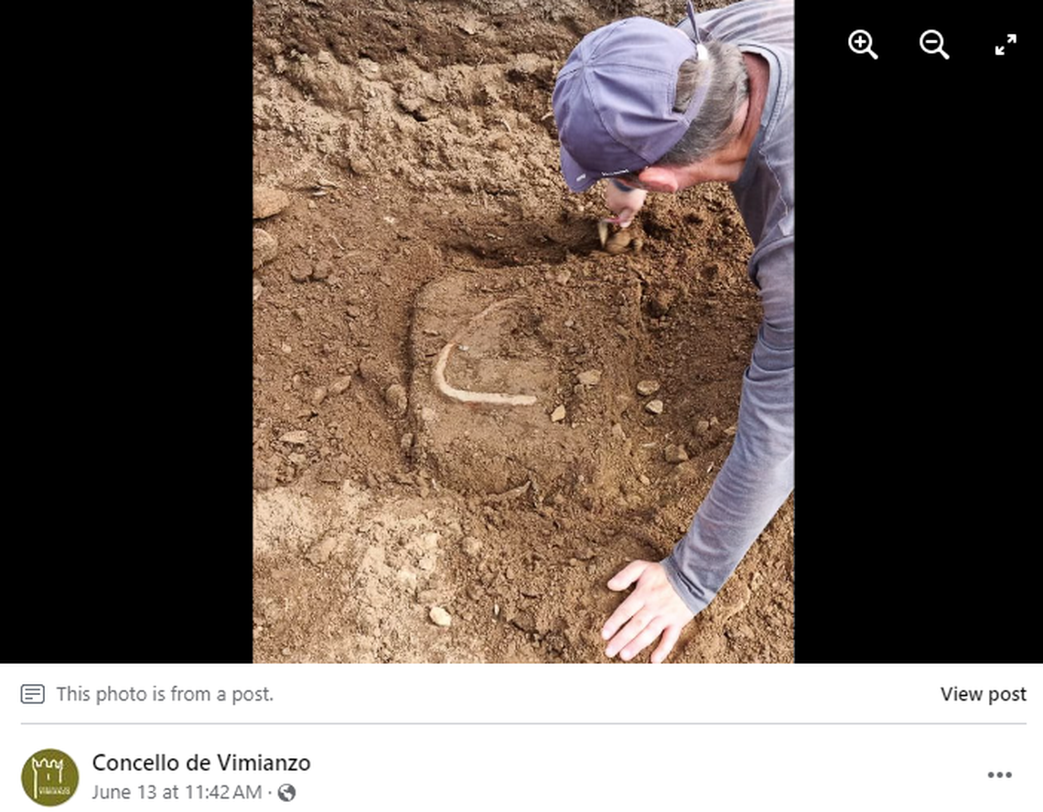 The tool was found in the hut of a fort dating to 2,200 years ago, officials said.