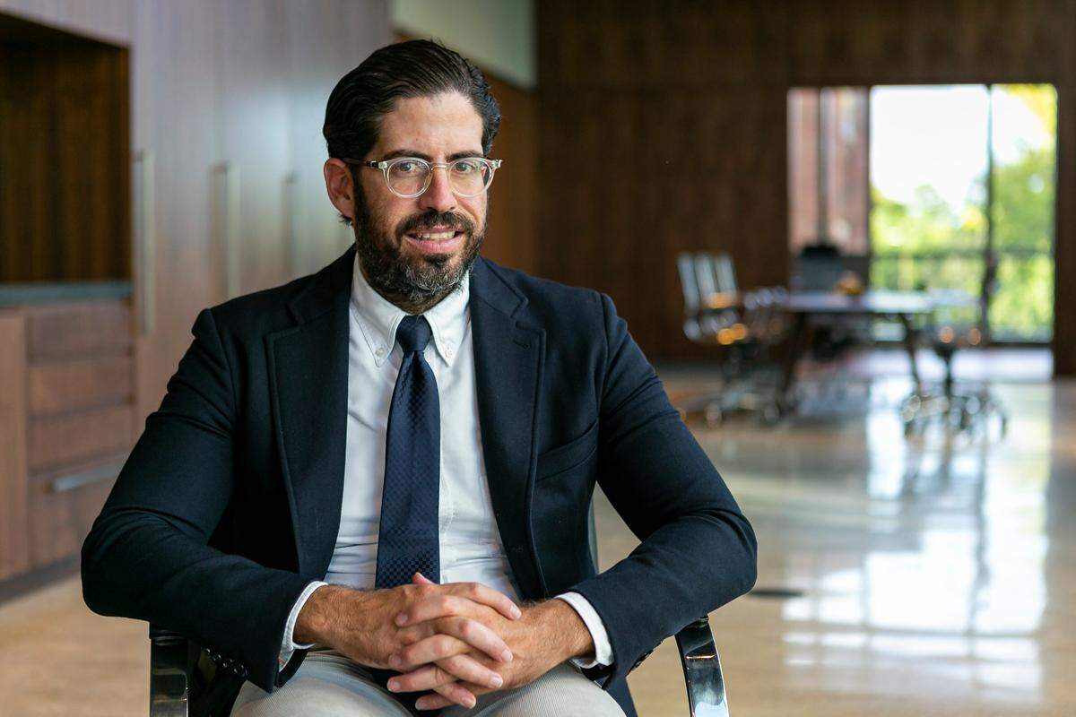 David Martin, a real estate developer and the president and CEO of Terra, at his office in Coconut Grove, Florida in a file photo from Aug. 10, 2020.