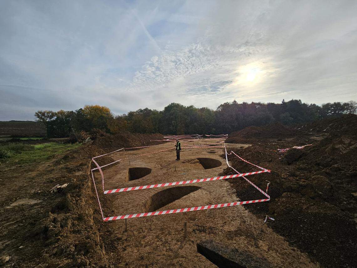 Giant circular holes may have been for gold prospecting in the thirteenth century, researchers said.