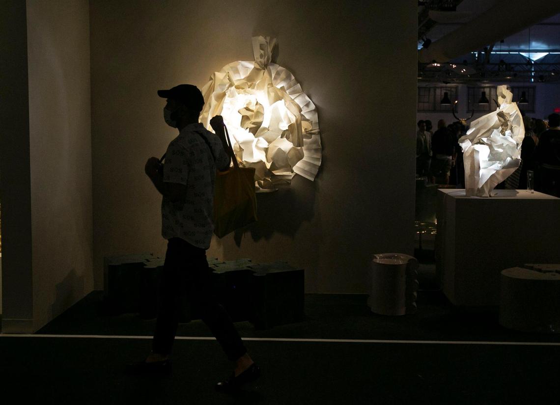 The Future Perfect displays Bradley L. Bowers paper lamps.