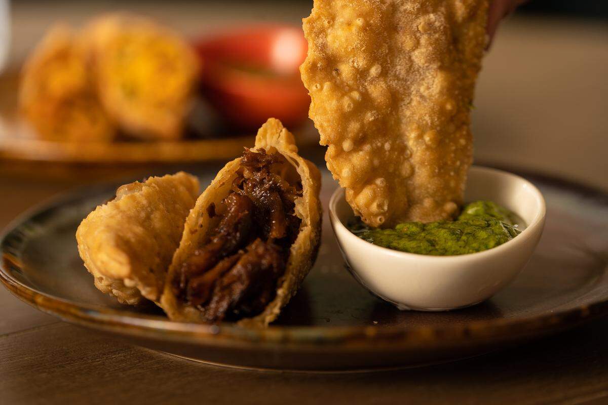 Empanadas at Colada Cuban Café are filled with rotating and season ingredients.