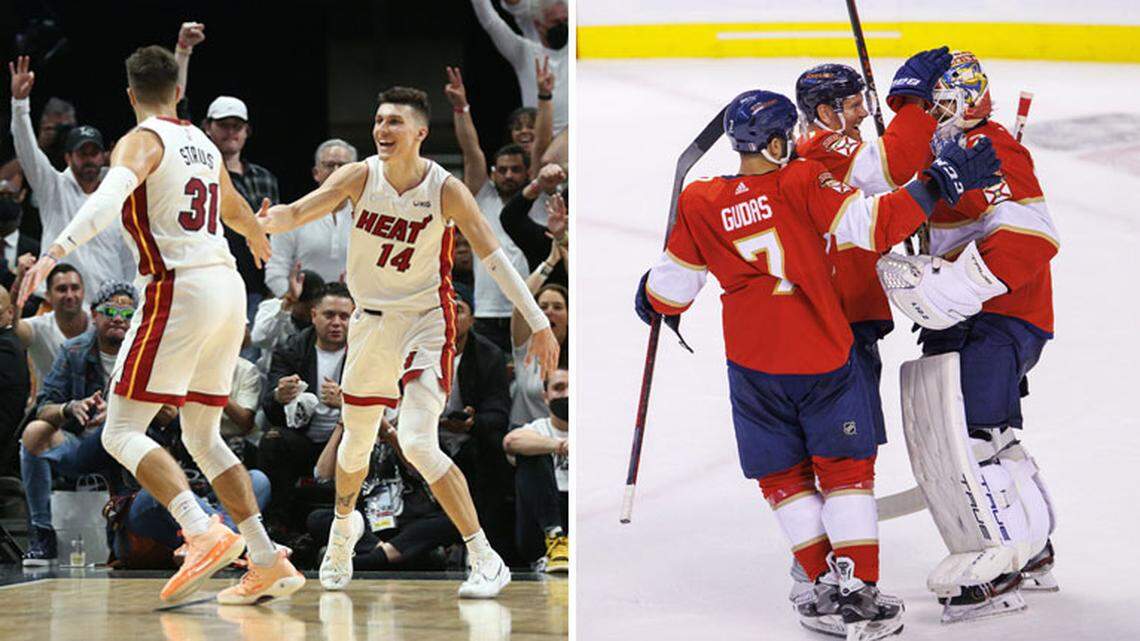 The Miami Heat and the Florida Panthers both advanced to the next round of their respective playoff tournaments. The Heat will open the Eastern Conference Finals against the Boston Celtics and the Panthers will face the defending Stanley Cup Champion Tampa Bay Lightning.