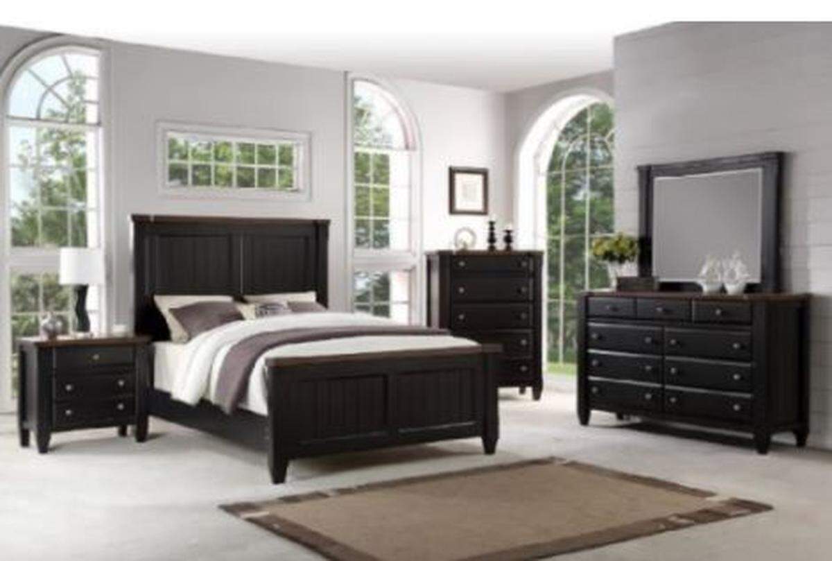 Avalon Cottage Town Bedroom Furniture set in black